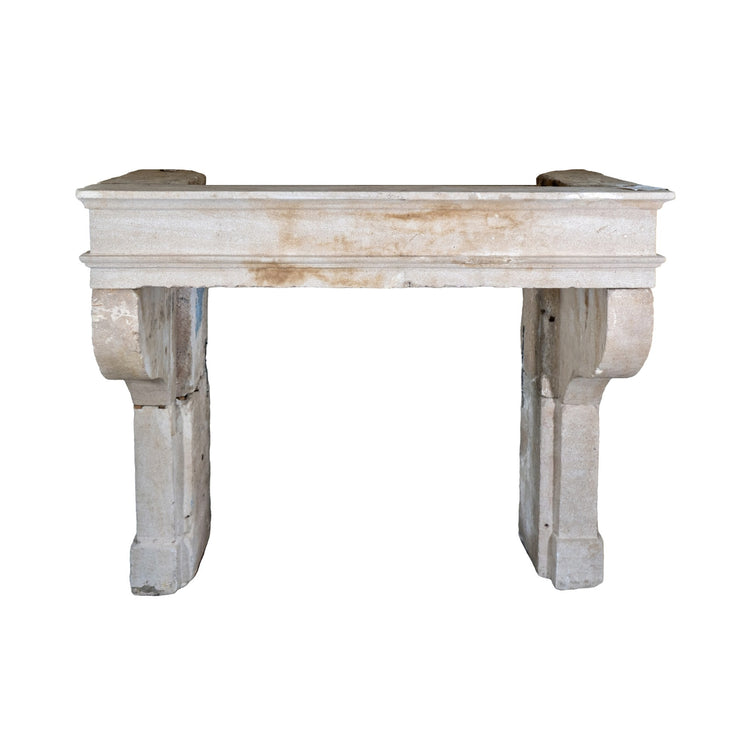 Antique French Limestone Mantel (ALCH636)