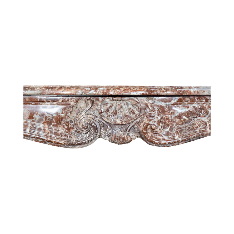 Antique French Rouge Royal Marble Mantel (M-YC2J)