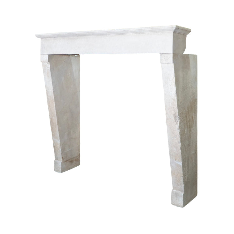 Antique French Limestone Mantel (M-WCXP)