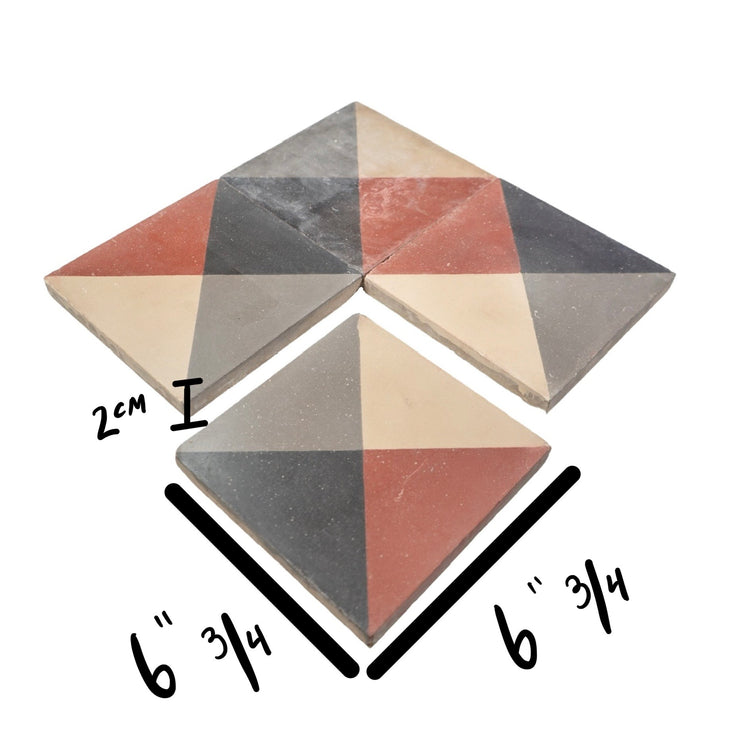 French Encaustic Geometric Concrete Tile (ET-DFQH)