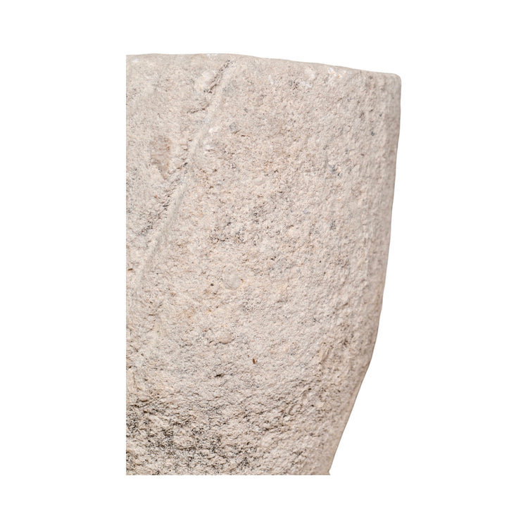 Antique French Limestone Mortar Bowl Planter (V-XLBE)
