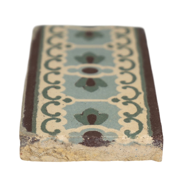 Reclaimed French Encaustic Concrete Border Tile (ET-HGMQ)
