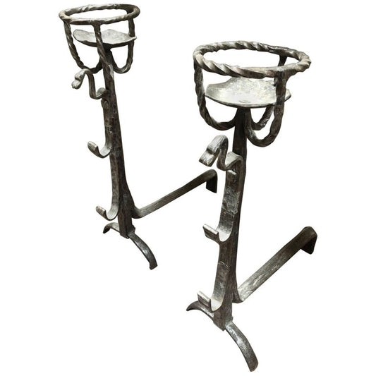 Pair of French Iron Chenets (ACW60025)