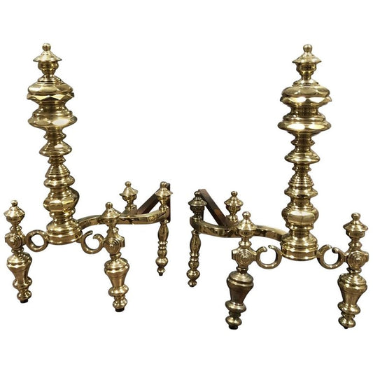 Dutch Baroque Andirons (MA474)