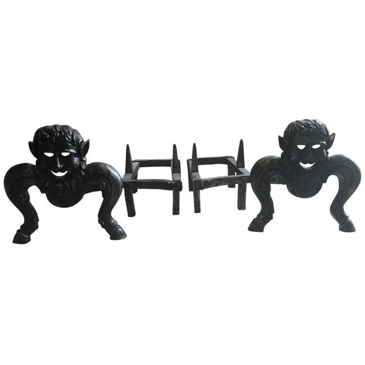 Pair of Italian Antique Andirons (MA605)
