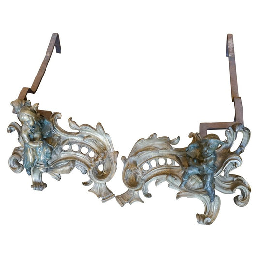 Pair of French Louis XV Chenets (X3045)