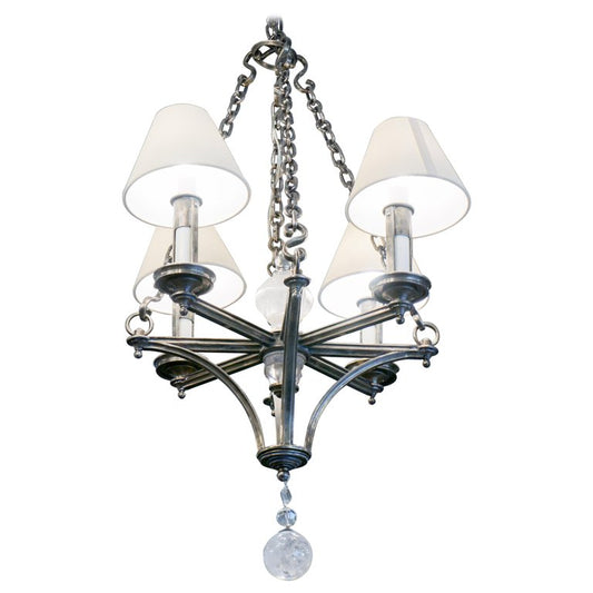 Antique French Metal Chandelier (L74)