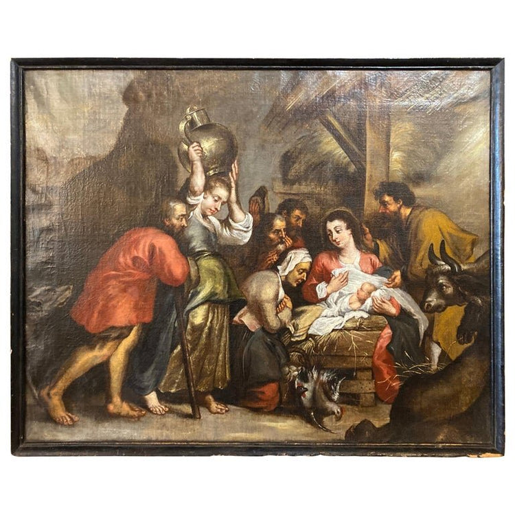 Antique Dutch Oil Painting (HD-X3139)