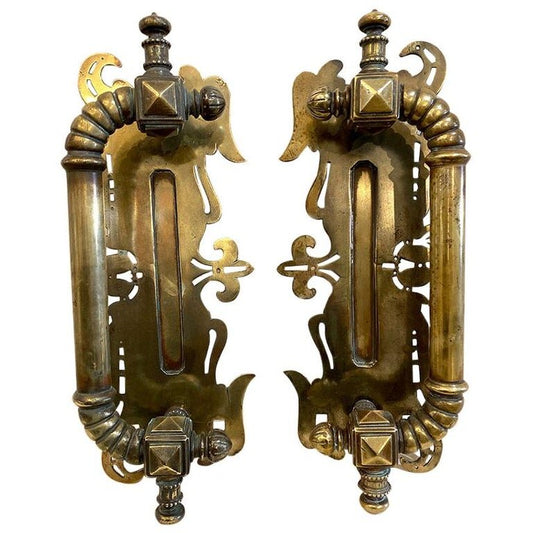 Pair of Bronze Door Handles (HW015)