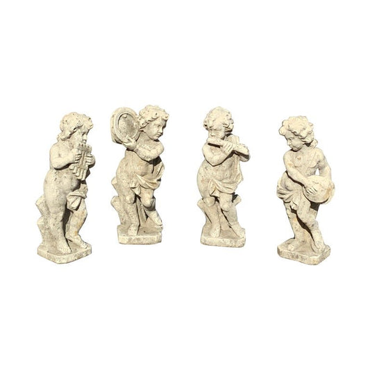 French Musical Cherub Sculptures (GE-X3277)