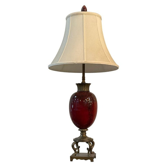Single French Alabaster Lamp (L154)