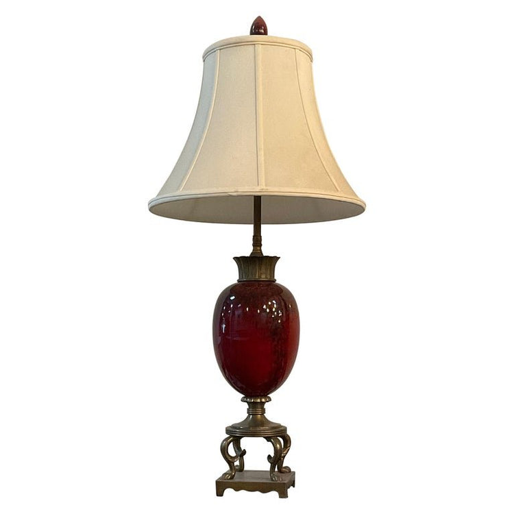 Single French Alabaster Lamp (L154)