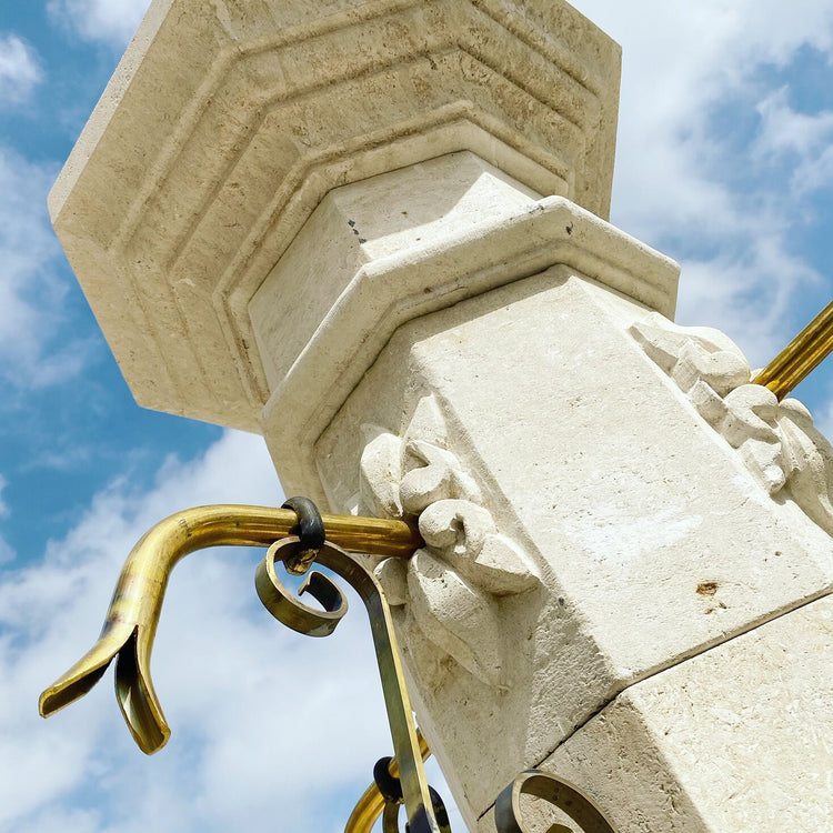 Contemporary French Limestone Central Fountain (FO69)