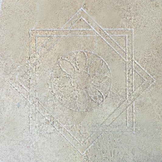 Custom Engraving Limestone Tile - Taupe Cathedral Finish (FL906)