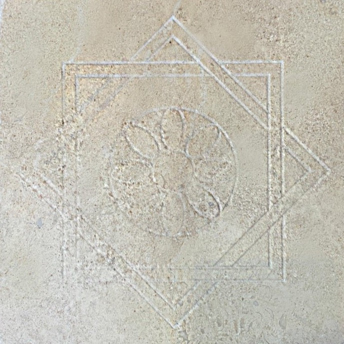 Custom Engraving Limestone Tile - Taupe Cathedral Finish (FL906)