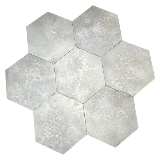 French Hexagonal Charcoal Limestone Tile