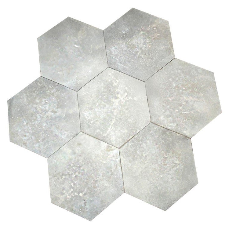French Hexagonal Charcoal Limestone Tile (FL903)