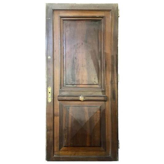Antique French Walnut Door (D843)
