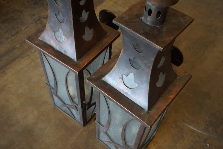 Singe Copper Wall Lantern (L86)