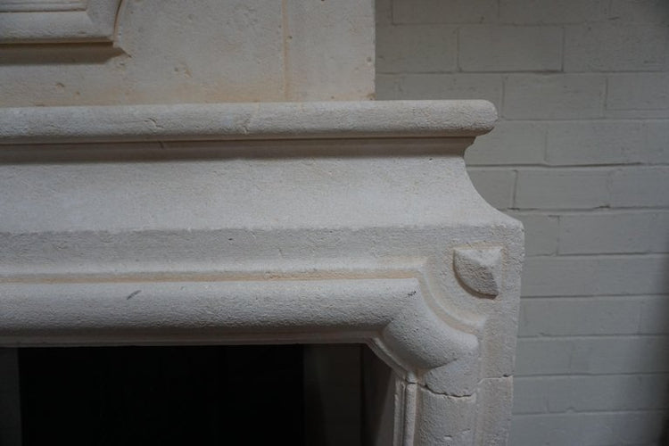 Antique French Limestone Fireplace (LCH378)