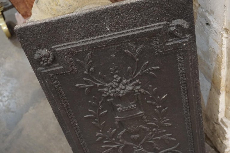 Antique French Iron Fireback (X3097)