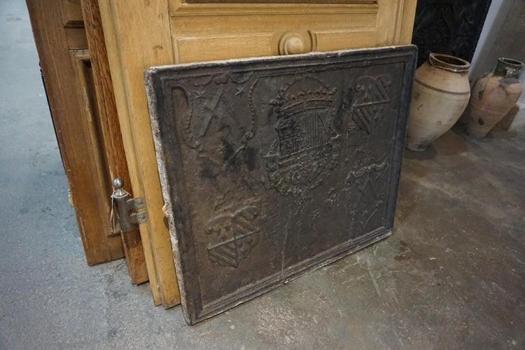 Antique French Iron Fireback (X3106)