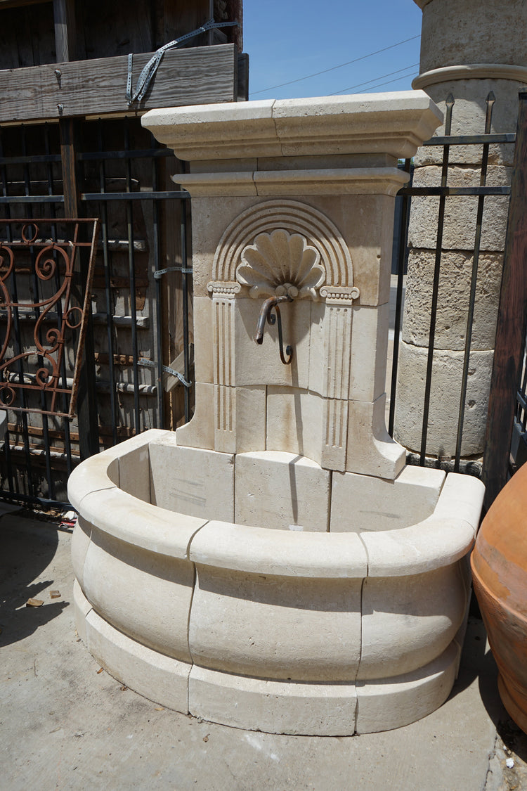 Contemporary French Limestone Wall Fountain (FO39)
