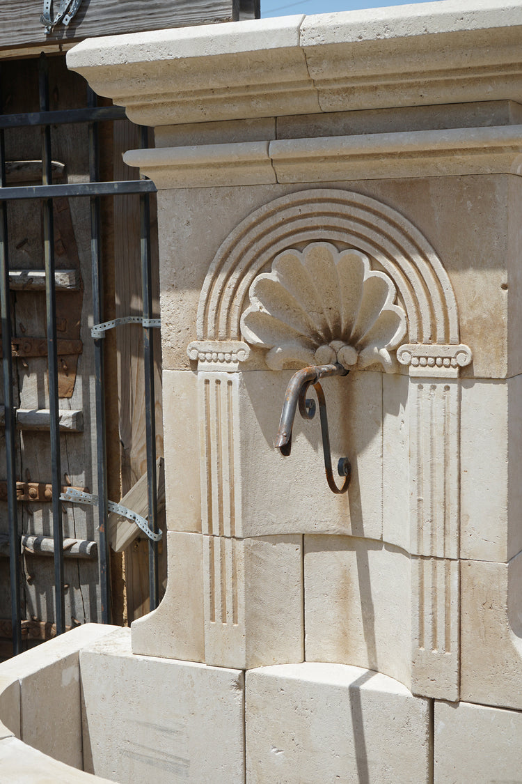 Contemporary French Limestone Wall Fountain (FO39)