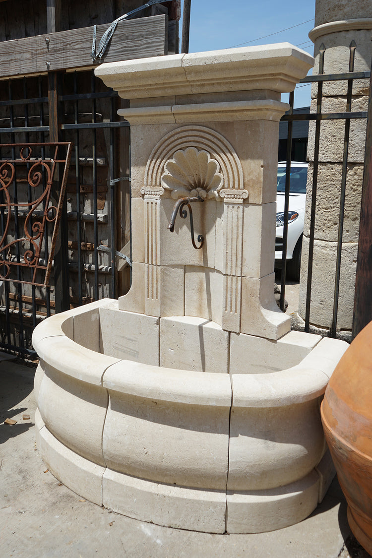 Contemporary French Limestone Wall Fountain (FO39)