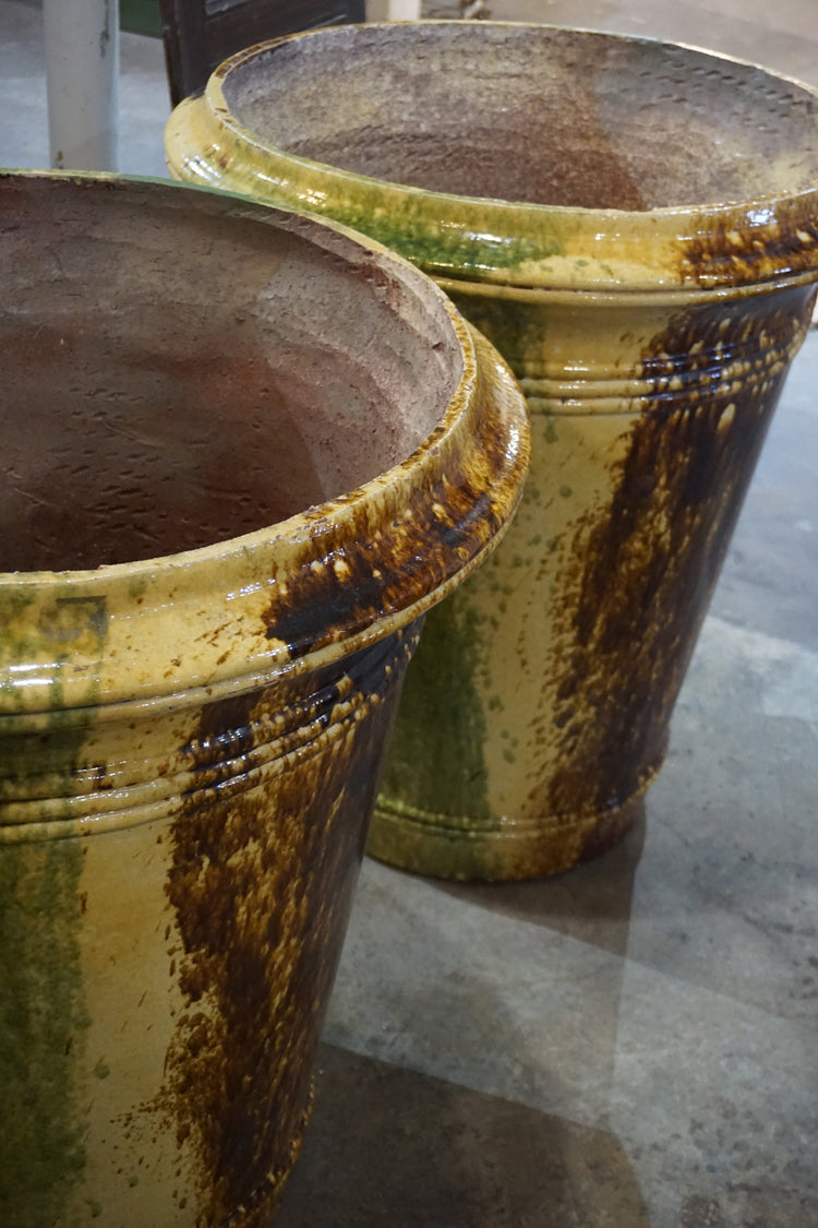 French Glazed Limestone Planter (V932)