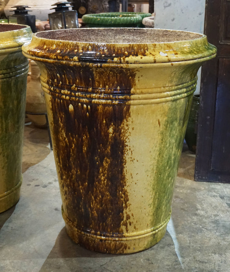 French Glazed Limestone Planter (V932)