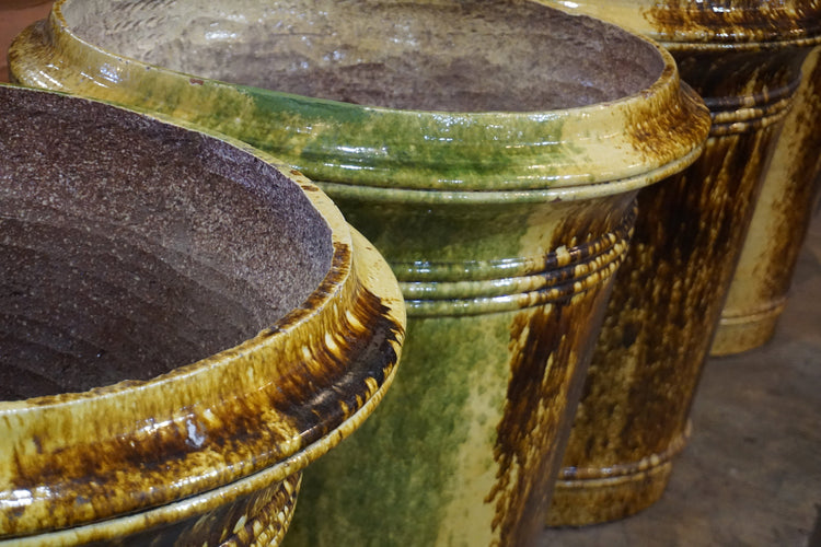 French Glazed Limestone Planter (V932)