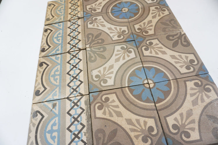 Reclaimed French Encaustic Concrete Tile (FL846)