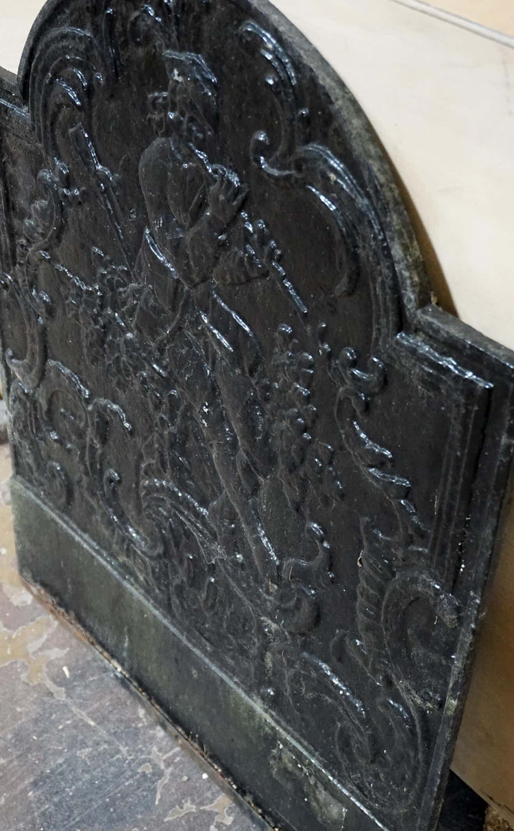 Antique French Iron Fireback (X3068)