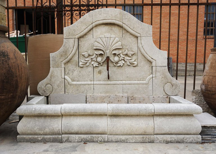 Contemporary French Limestone Wall Fountain (FO17)