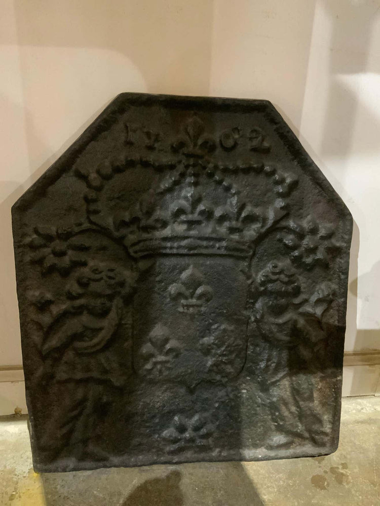 Antique French Iron Fireback (FB021)