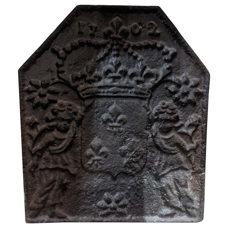 Antique French Iron Fireback (FB021)