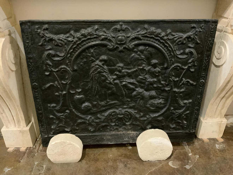 Antique French Iron Fireback (FB026)