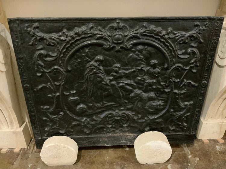 Antique French Iron Fireback (FB026)