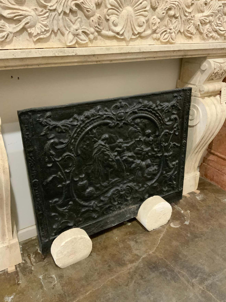 Antique French Iron Fireback (FB026)