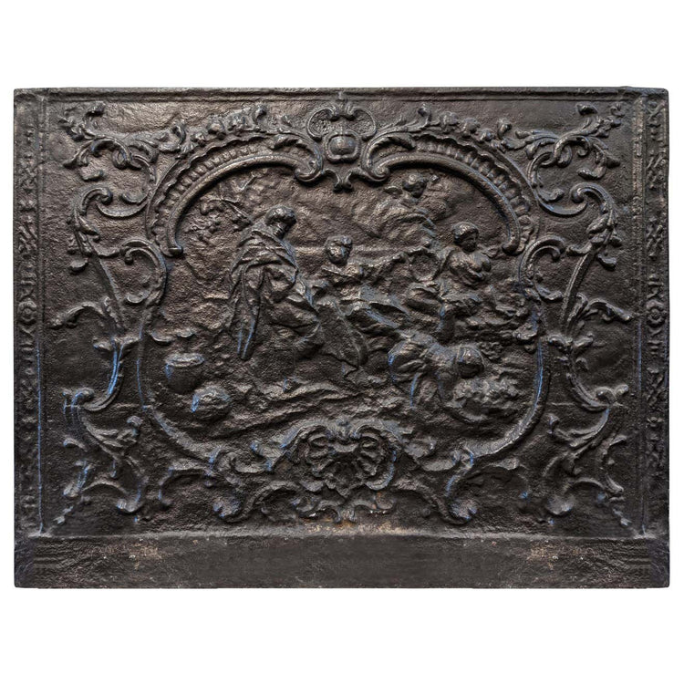 Antique French Iron Fireback (FB026)