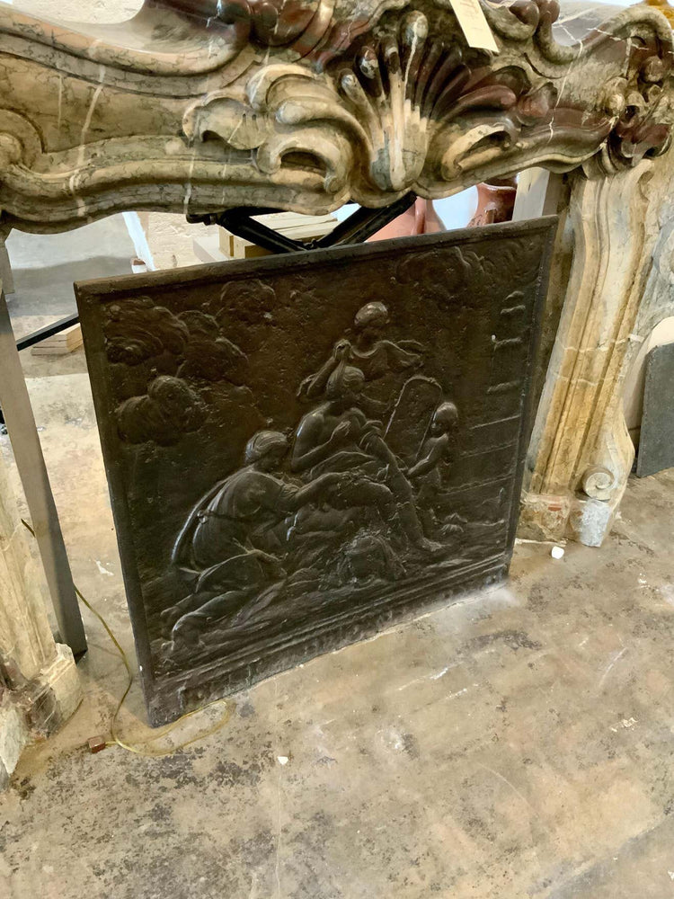 Antique French Iron Fireback (FB027)