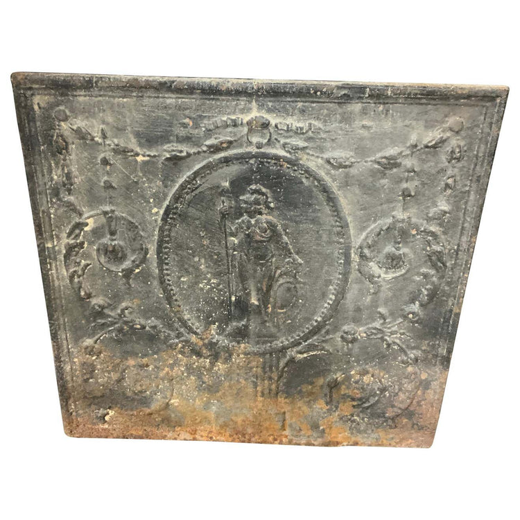 Antique French Iron Fireback (FB031)
