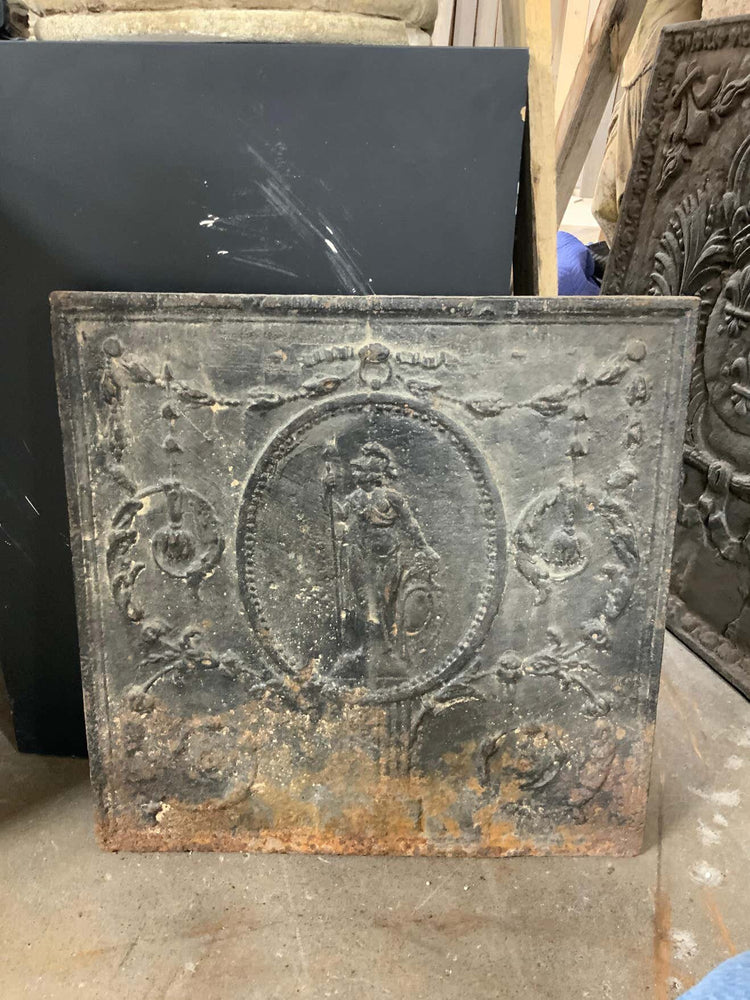 Antique French Iron Fireback (FB031)