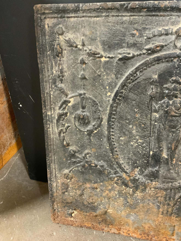Antique French Iron Fireback (FB031)