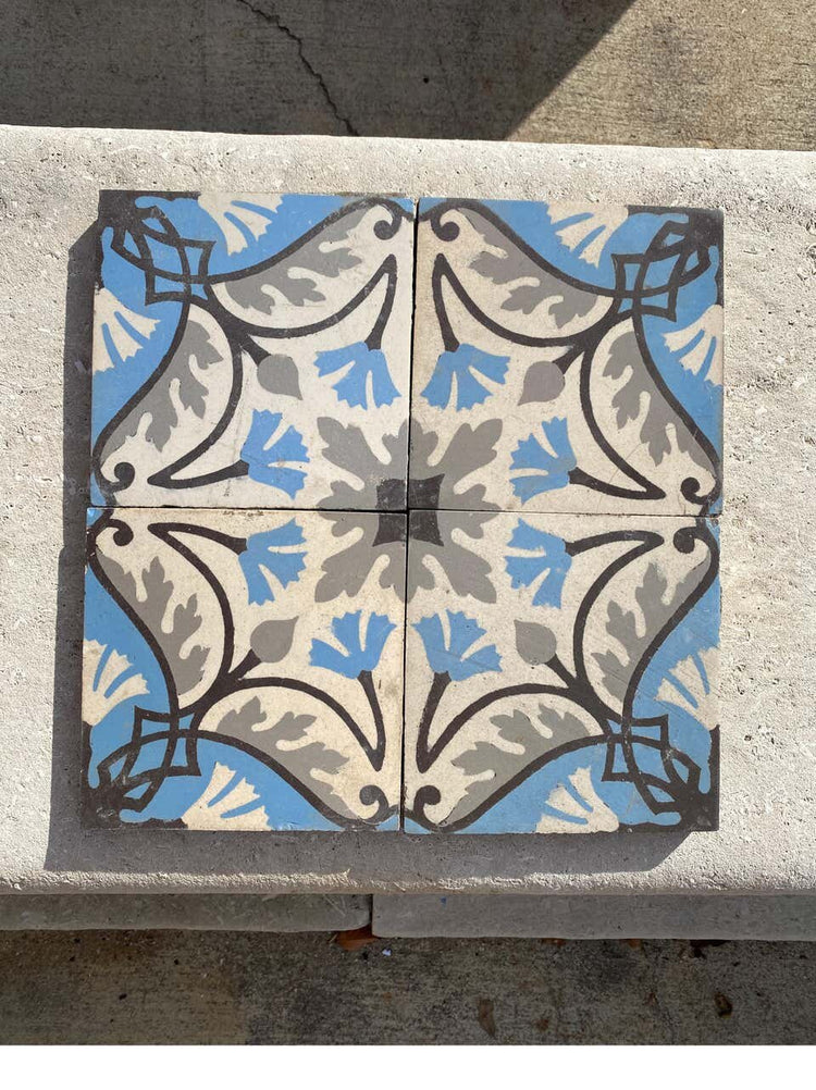 Reclaimed French Encaustic Concrete Tile (FL103)
