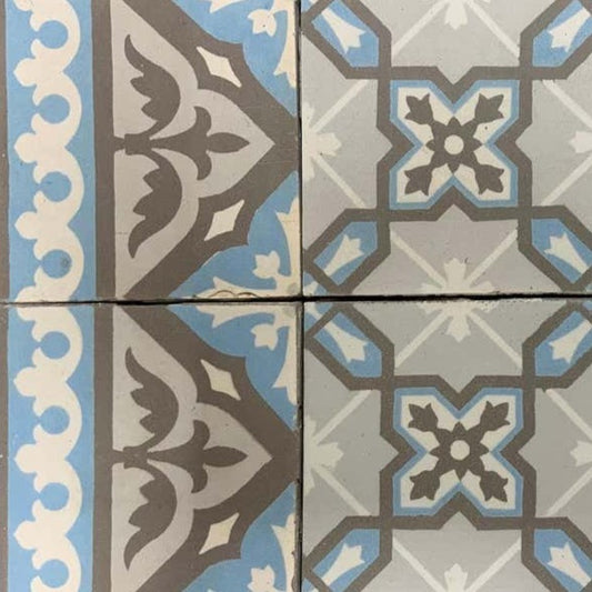 Reclaimed French Encaustic Concrete Tile (FL112)