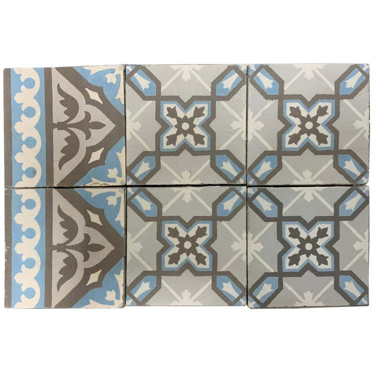 Reclaimed French Encaustic Concrete Tile (FL112)