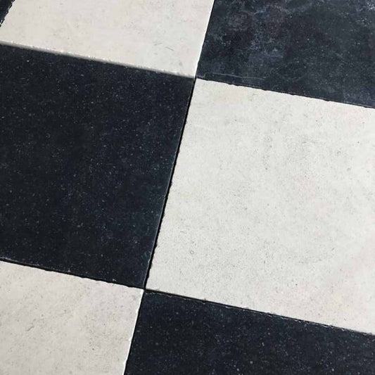 Belgian Bluestone and Limestone Checkered Tile (FL825)