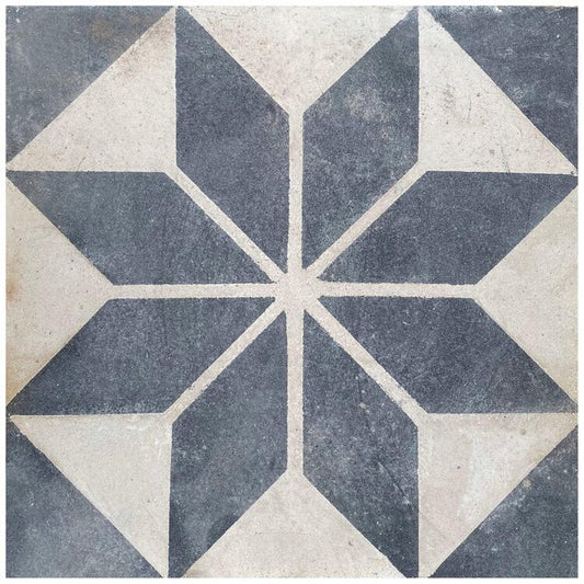 French Encaustic Geometric Concrete Tile